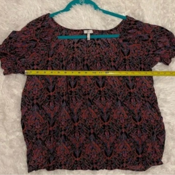 Joie Paisley Boho Blouse Fallcore Artcore Designer Top Flowy Romantic Silk Sz L - Picture 7 of 12